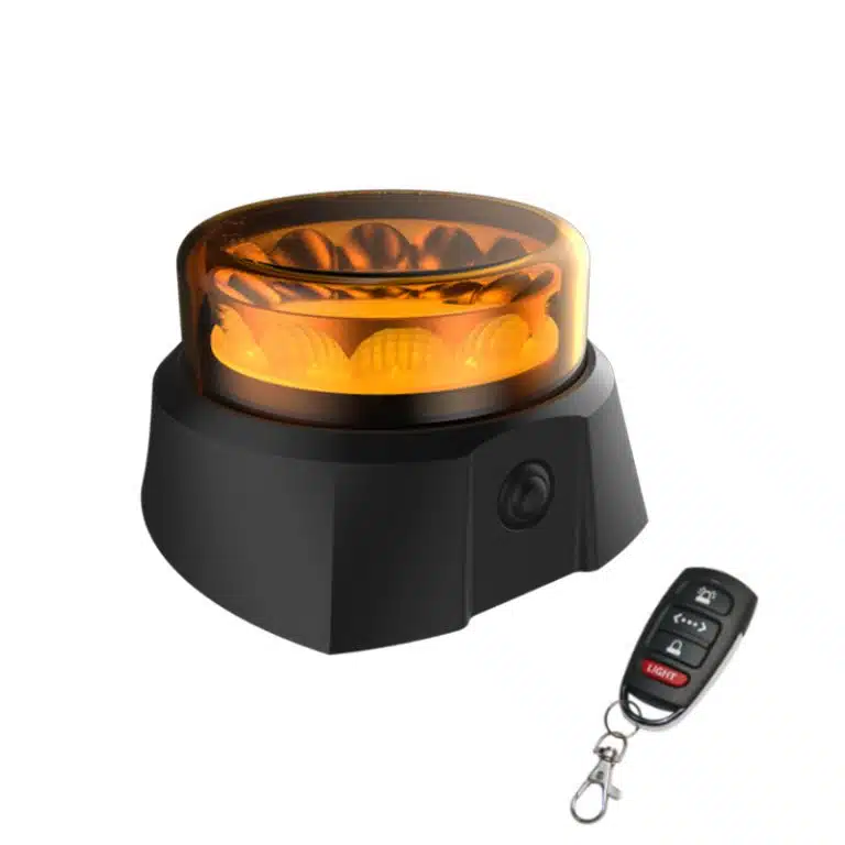GYROPHARE AUTONOME C12 MAG- 12 LEDS-ORANGE OU BLEU - SUPER MAGNETIQUE