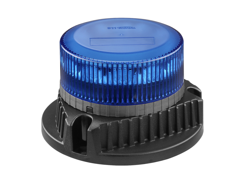 GYROPHARE MU PRO-E -15 LEDS- BLEU- FIXATION PERMANENTE