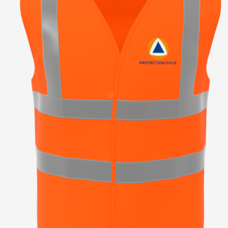 GILET ORANGE PROTECTION CIVILE