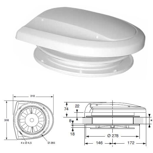 AERATEUR DE TOIT ELECTRIQUE – Image 2