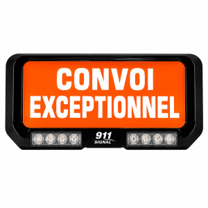 PLAQUE PARE SOLEIL CONVOI EXCEPTIONNEL LUMINEUX AVEC FEUX FLASH ORANGE