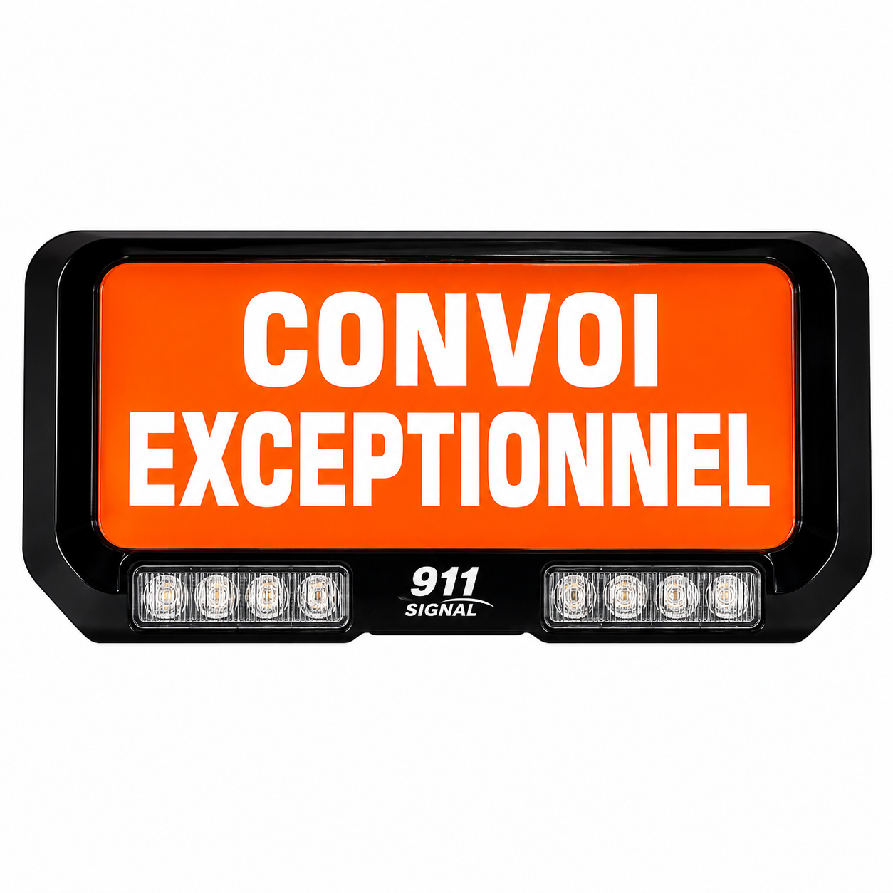 PLAQUE PARE SOLEIL CONVOI EXCEPTIONNEL LUMINEUX AVEC FEUX FLASH ORANGE