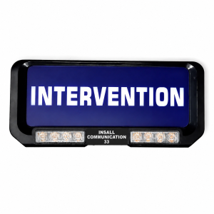 PLAQUE PARE SOLEIL INTERVENTION LUMINEUX AVEC FEUX FLASH ORANGE