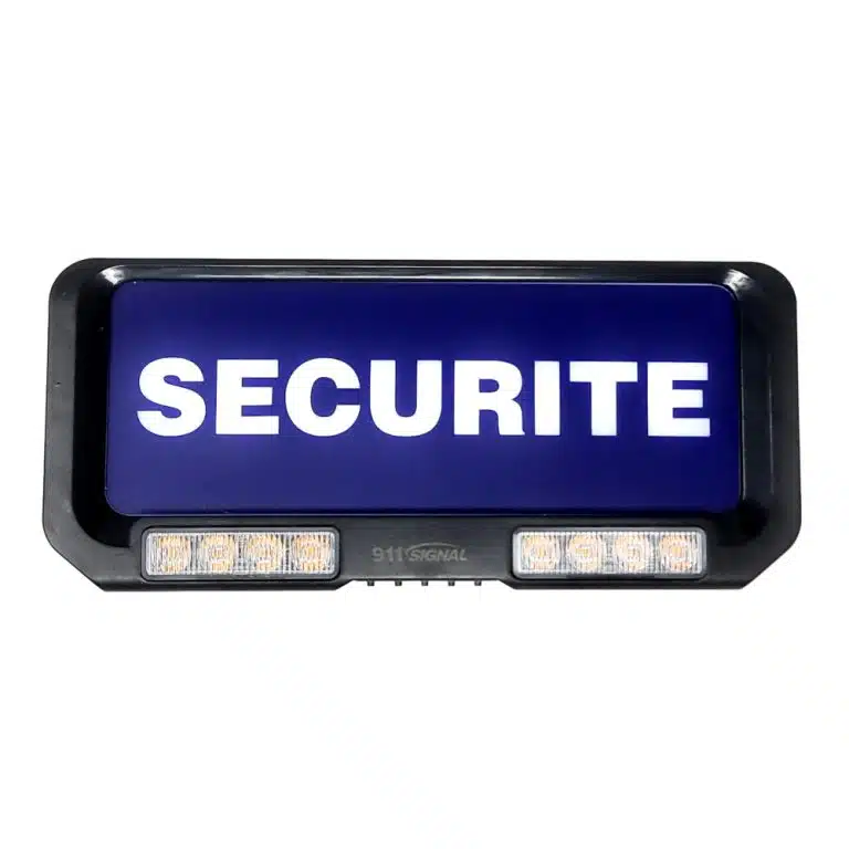 PLAQUE PARE SOLEIL SECURITE LUMINEUX AVEC FEUX FLASH ORANGE
