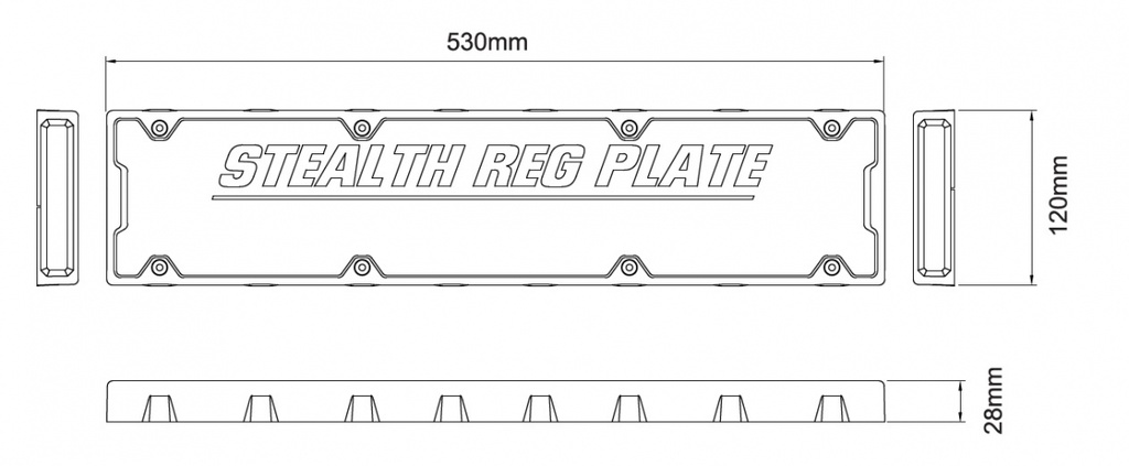 SUPPORT DE PLAQUE SRP AVEC FEUX A ECLATS MS6 – Image 3